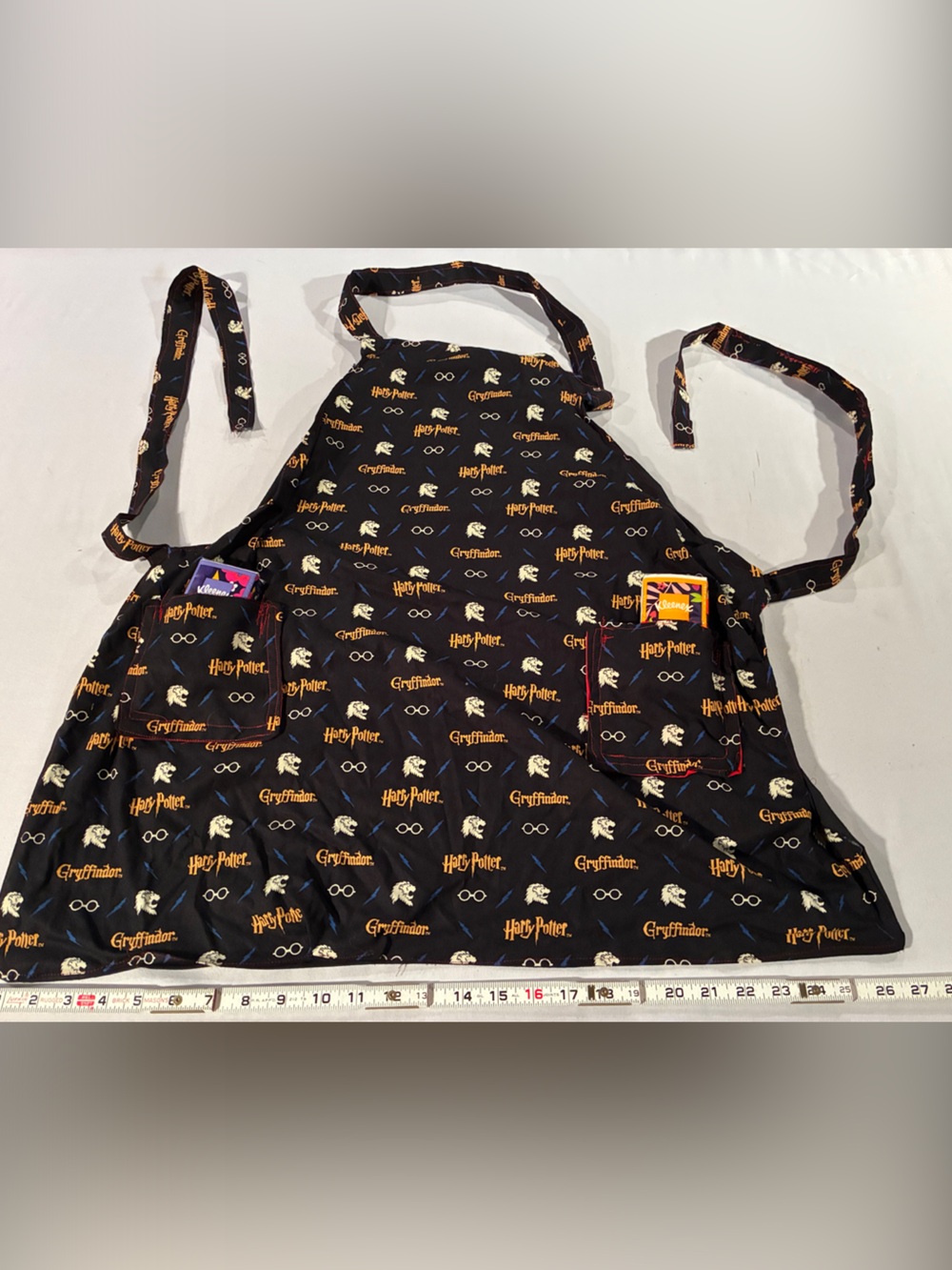 Warner Bros. Black Gryffindor Kids Apron with Gold & White Accents